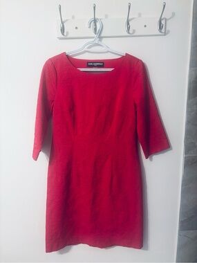 Karl Lagerfeld Pink Bow 3/4 Sleeves Dress Size 4